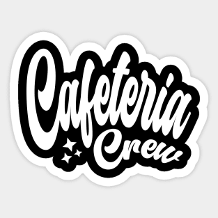 Cafeteria Worker School Lunch Lady Typography Sticker